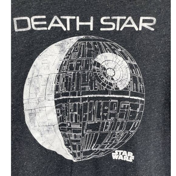 Star Wars Womens Gray Death Star Tee Shirt Short Sleeve T-Shirt Size Medium - Picture 2 of 10